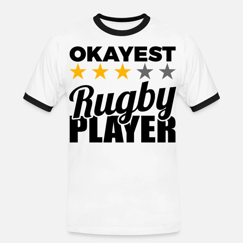 Rugby Player - Men's Ringer Shirt - white/black