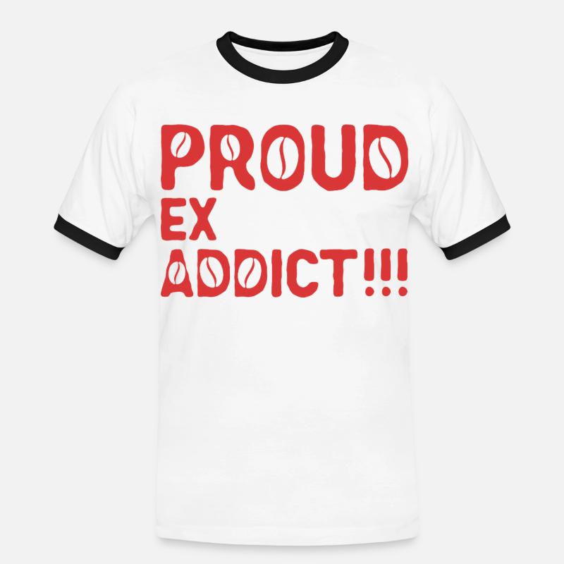 Coffee withdrawal decaffeinated ex-coffee drinker - Men's Ringer Shirt - white/black