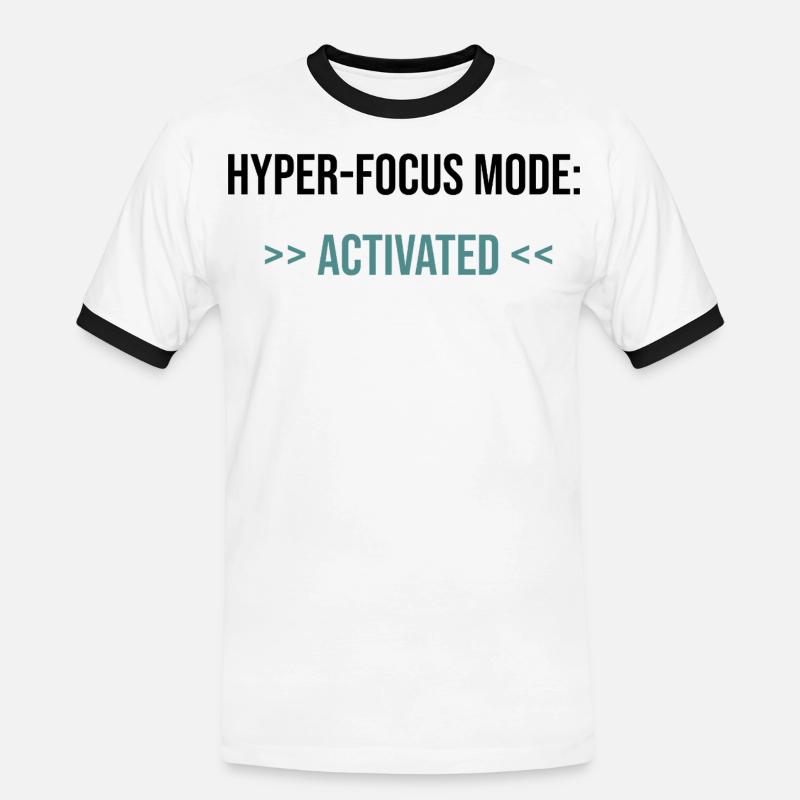 Mode Hyper-Focus : Activé - Déclaration - T-shirt contrasté Homme - blanc/noir