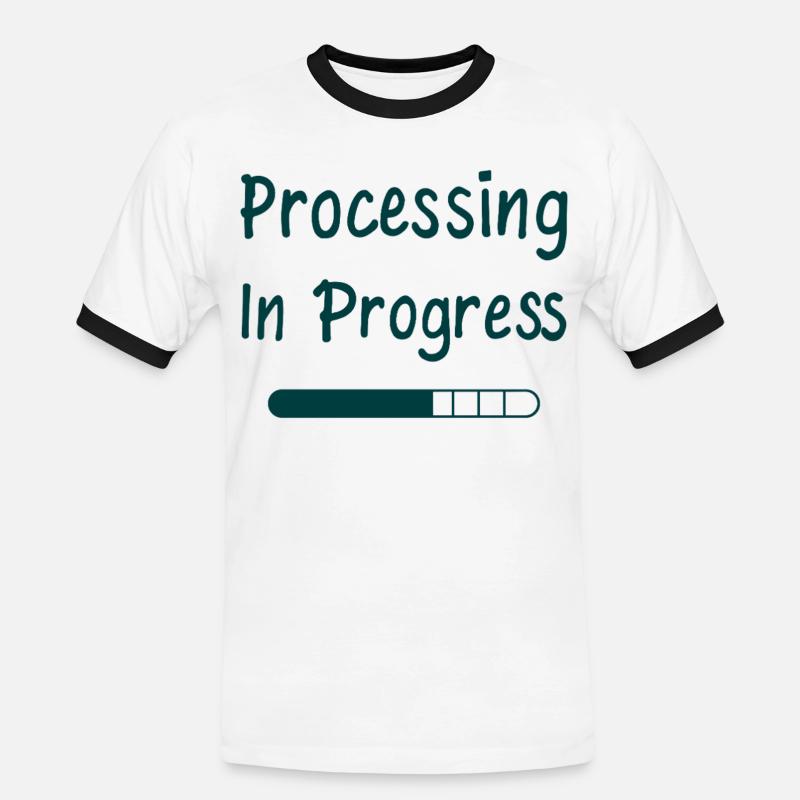 Processing In Progress Loading Bar Statement - Men's Ringer Shirt - white/black