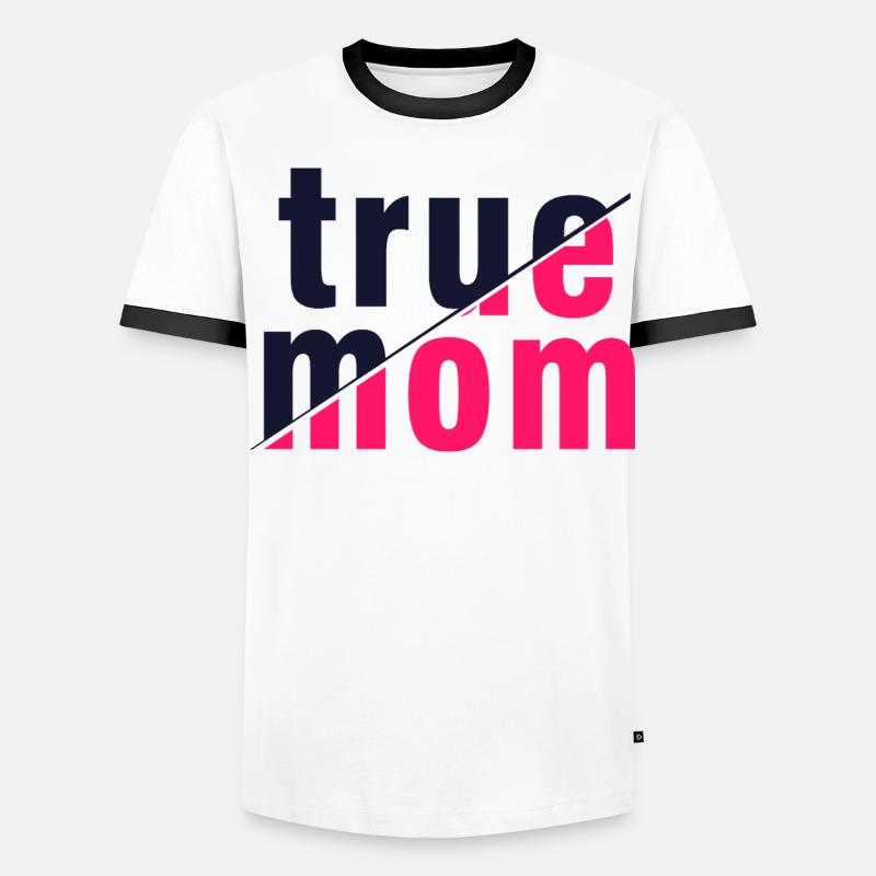 Wahre Mama Mutter Liebe Authentizitätskunst - Männer Kontrast-T-Shirt - Weiß/Schwarz
