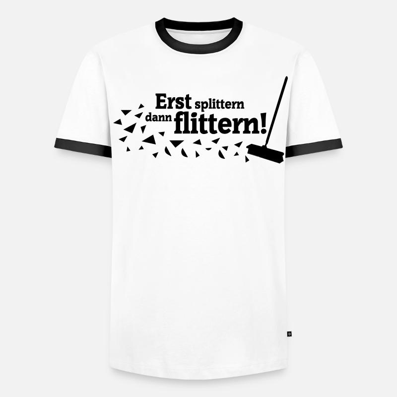 Polterabend Spruch - Männer Kontrast-T-Shirt - Weiß/Schwarz