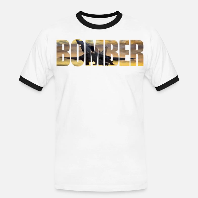 Bomber Tu-22 M3 - Men's Ringer Shirt - white/black