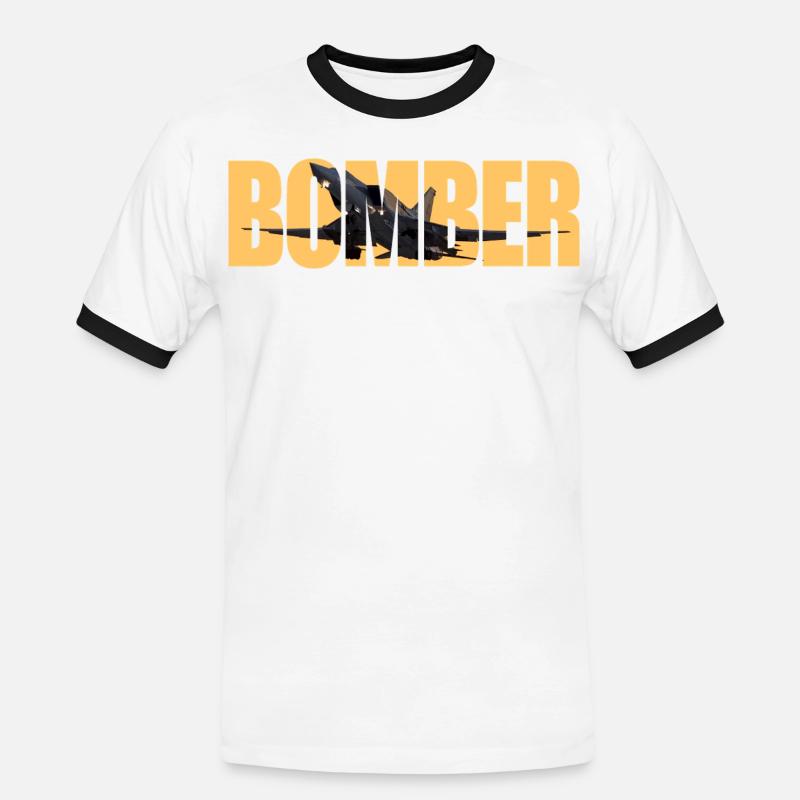 bombardier Tu-22 M3 - T-shirt contrasté Homme - blanc/noir