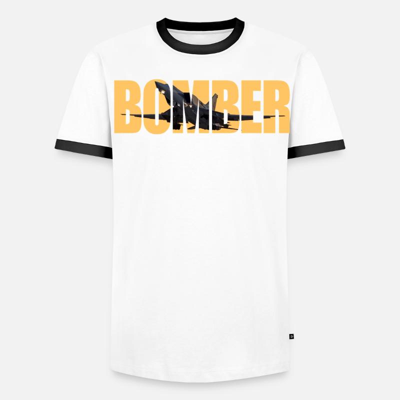 Bomber Tu-22 M3 - Männer Kontrast-T-Shirt - Weiß/Schwarz