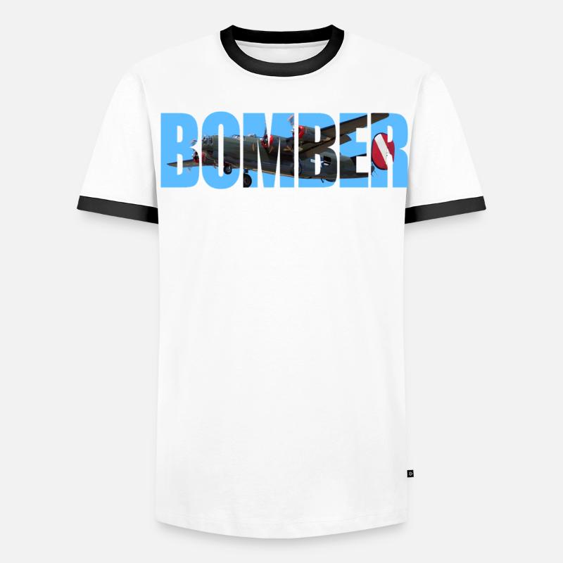 Bomber B-24 Liberator - Männer Kontrast-T-Shirt - Weiß/Schwarz