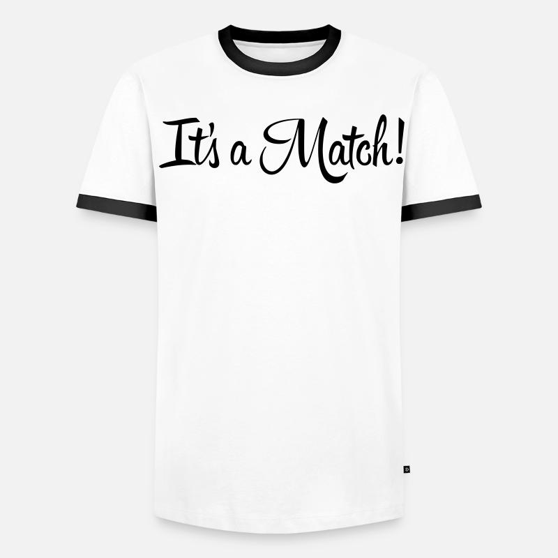 It's a Match! - Men's Ringer Shirt - white/black