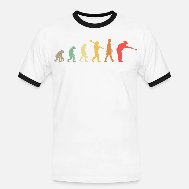 Evolution Boule - Men's Ringer Shirt - white/black