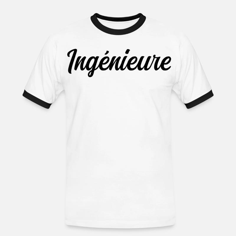 Technical Design Engineer Science Project - Men's Ringer Shirt - white/black