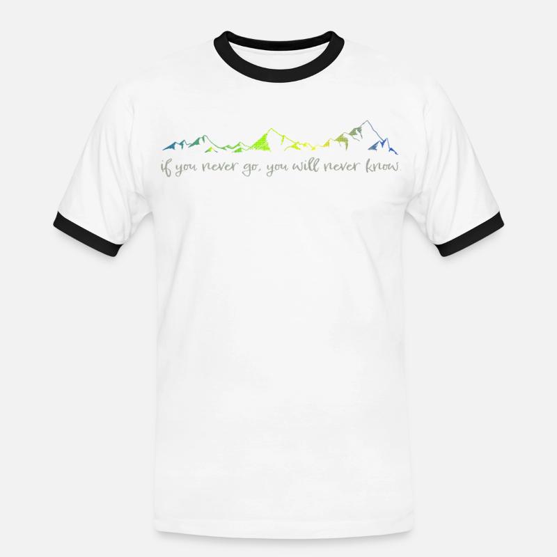 never go, never know - Men's Ringer Shirt - white/black