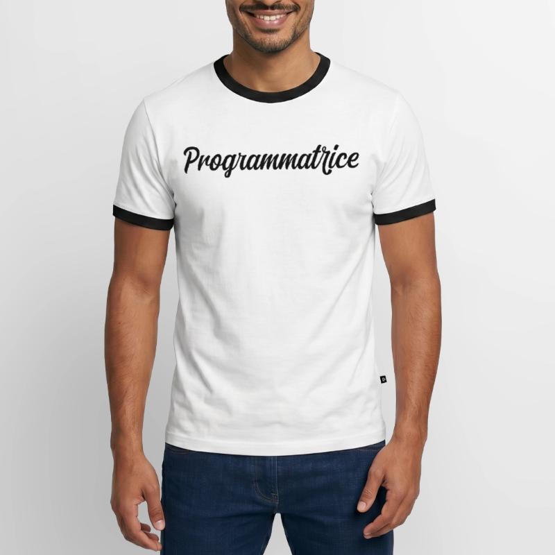 Programmatrice Informatique Code Développeuse Web T-shirt contrasté Homme