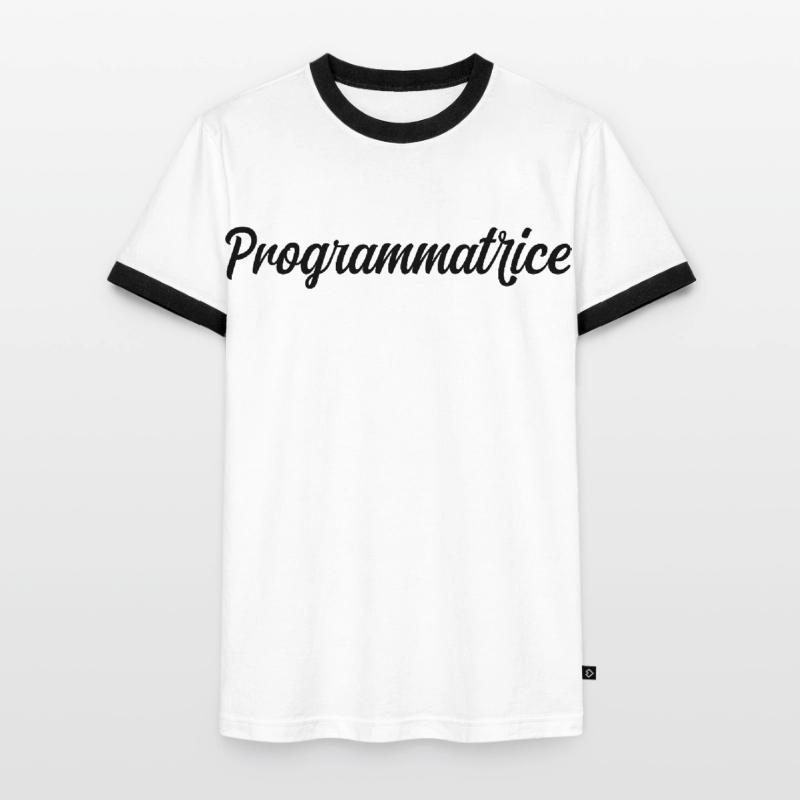 Programmatrice Informatique Code Développeuse Web T-shirt contrasté Homme