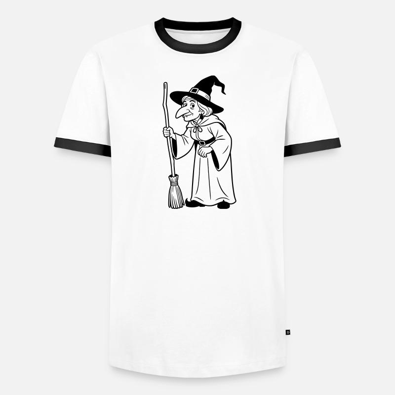 witch - Men's Ringer Shirt - white/black