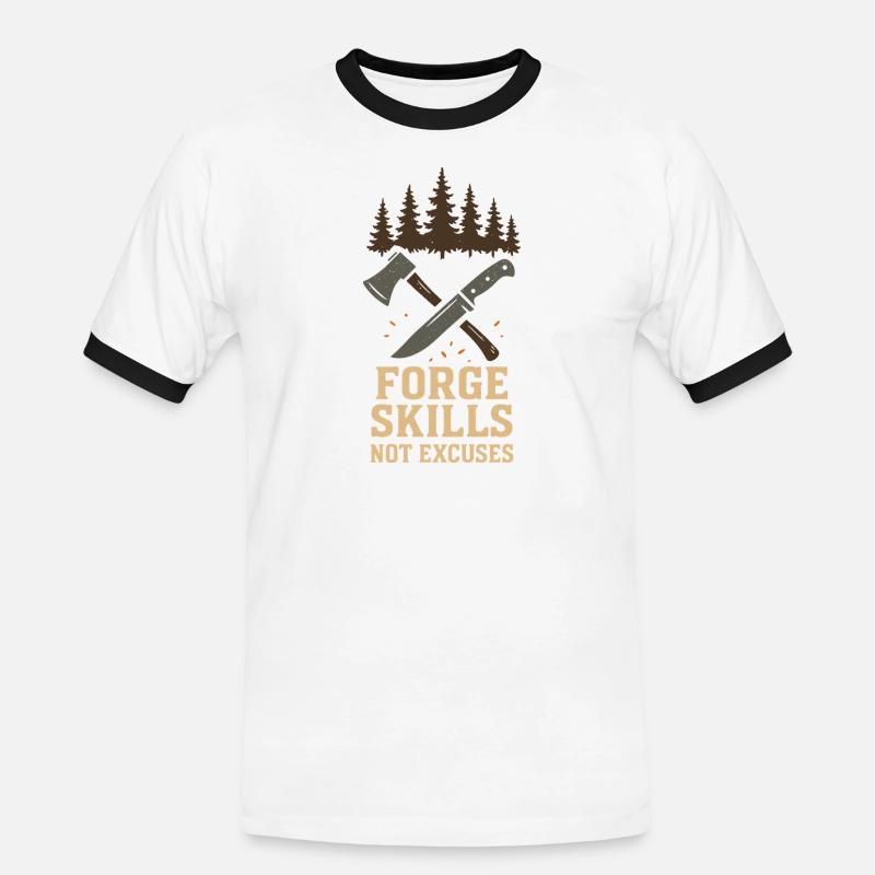 Survival Powers Boscroon Ferocious Abilities - Men's Ringer Shirt - white/black