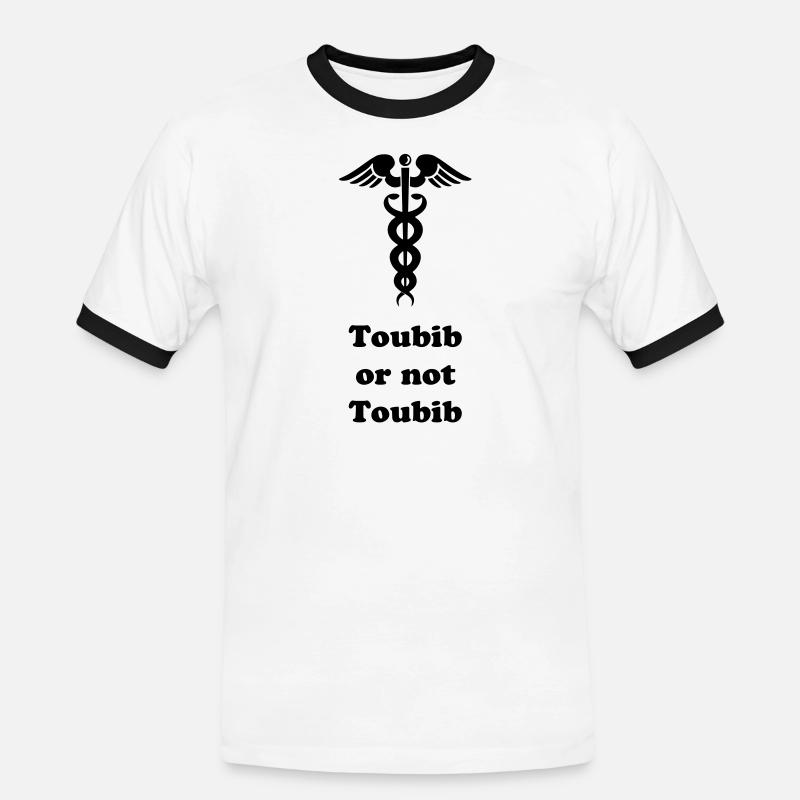 Doktor Arzt oder nicht? - Männer Kontrast-T-Shirt - Weiß/Schwarz