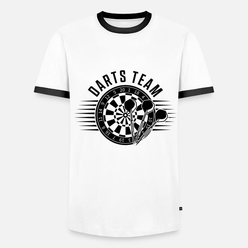 Squadra freccette - Maglietta Contrast da uomo - bianco/nero
