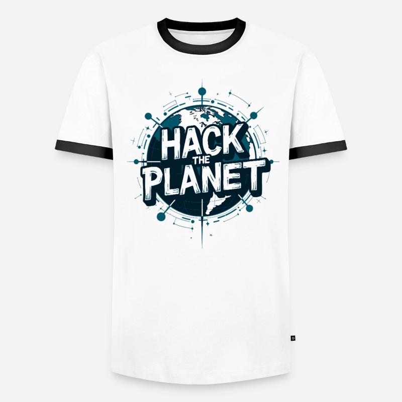Motivo Globe Hack – Planetary Techstyle - Maglietta Contrast da uomo - bianco/nero