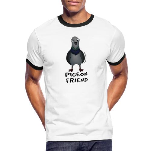 Amy's 'Pigeon Friend' design (black txt) - Men's Ringer Shirt