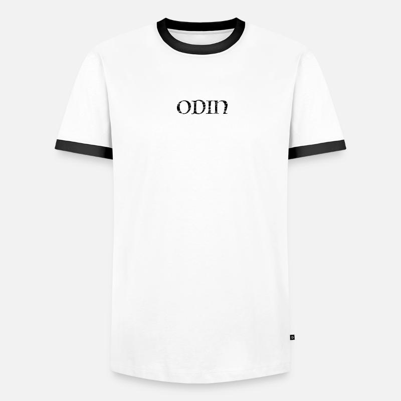 Odin - Kontrast-T-skjorte for menn - hvit/svart