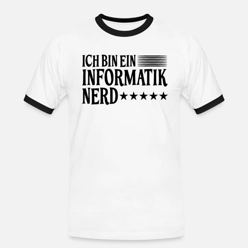 Informatik Nerd Spruch - Männer Kontrast-T-Shirt - Weiß/Schwarz