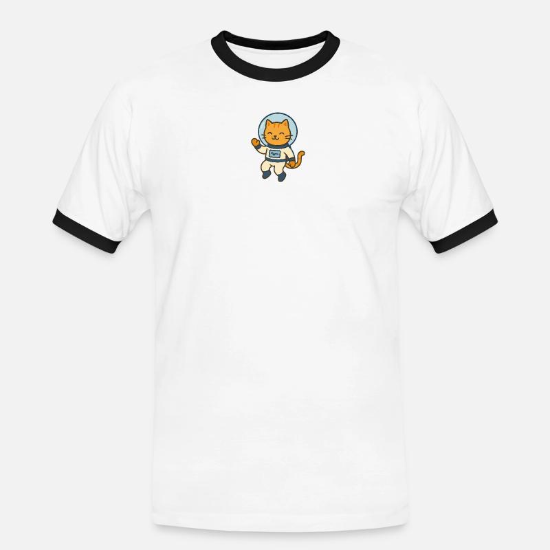 Astrochat - T-shirt contrasté Homme - blanc/noir