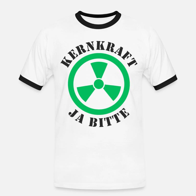 Nuclear Power, Yes Please - Men's Ringer Shirt - white/black