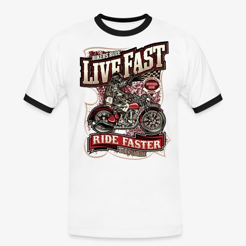 Born To Ride - Harleysti Italia Official 2023 - Männer Kontrast-T-Shirt