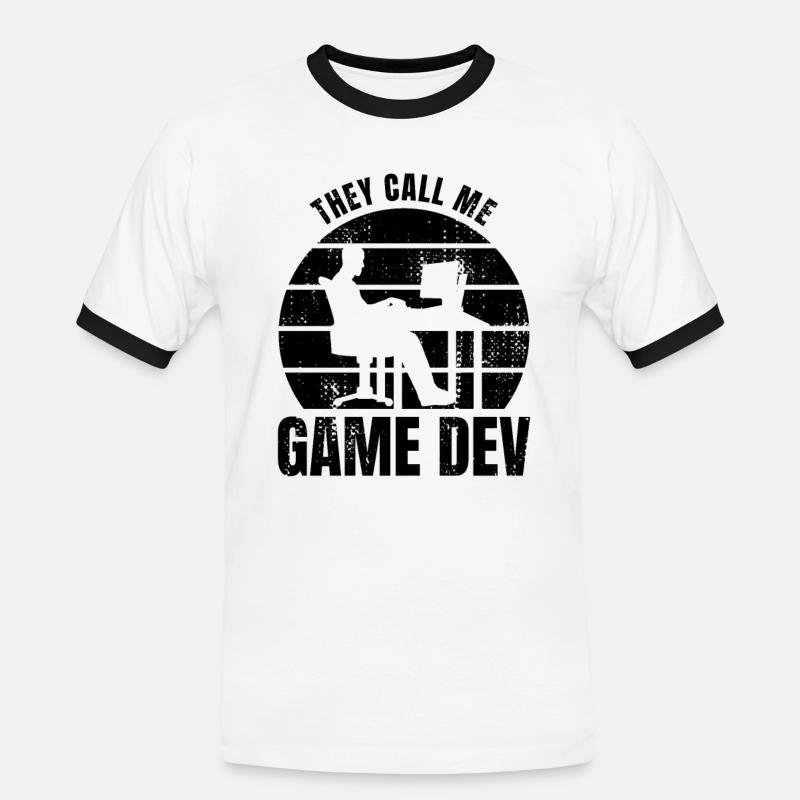 Game Developer - Männer Kontrast-T-Shirt - Weiß/Schwarz