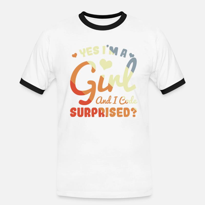 Developer - Men's Ringer Shirt - white/black