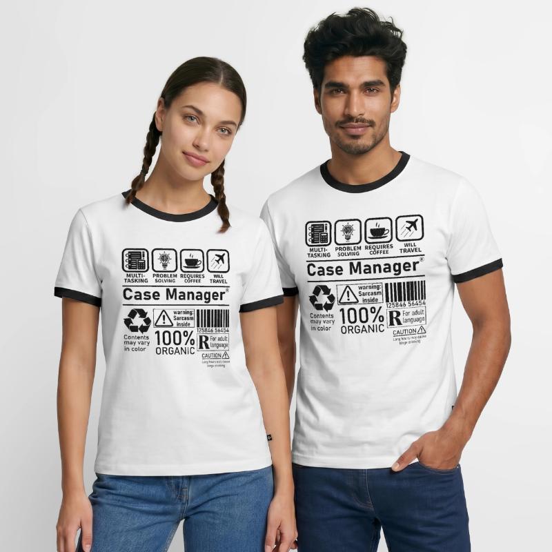Case Manager multi tasking problem solving require Männer Kontrast-T-Shirt
