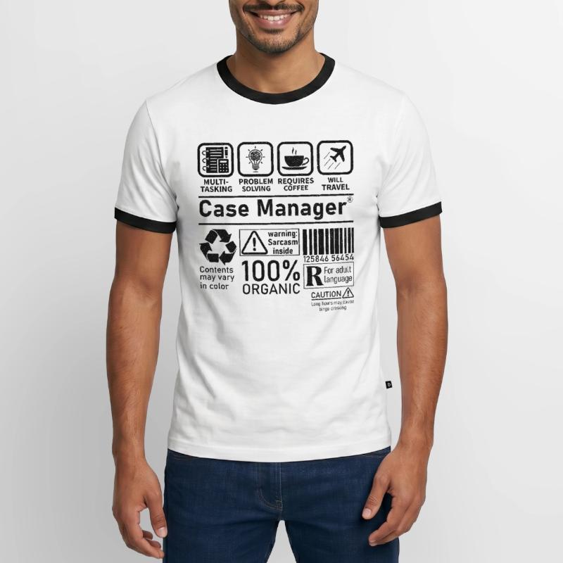 Case Manager multi tasking problem solving require Männer Kontrast-T-Shirt
