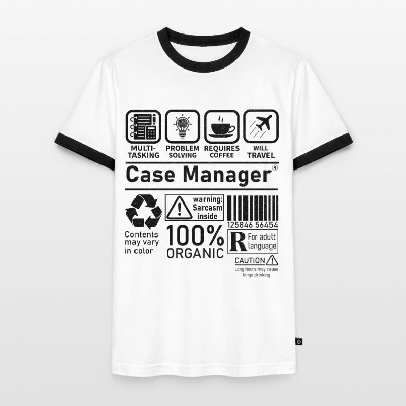 Case Manager multi tasking problem solving require Männer Kontrast-T-Shirt