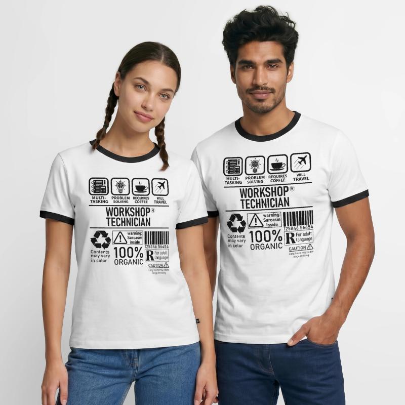 Workshop Technician multi tasking problem solving Men's Ringer Shirt
