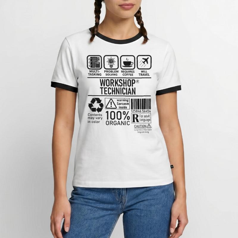 Workshop Technician multi tasking problem solving Men's Ringer Shirt