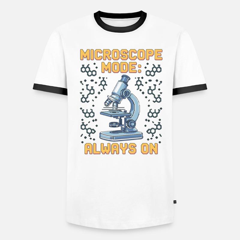 Lab Technician Microscope Mode Always Clinical Lab - Männer Kontrast-T-Shirt - Weiß/Schwarz