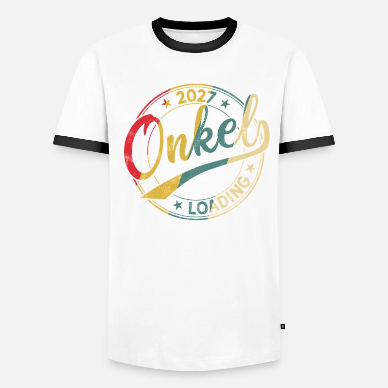 Onkel 2027 Loading Werdender Onkel 2027 - Männer Kontrast-T-Shirt - Weiß/Schwarz