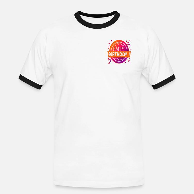 CONGRATULATIONS - Men's Ringer Shirt - white/black