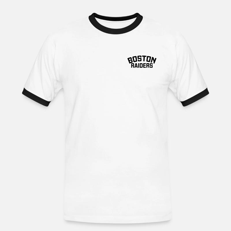 Boston Raiders - Men's Ringer Shirt - white/black