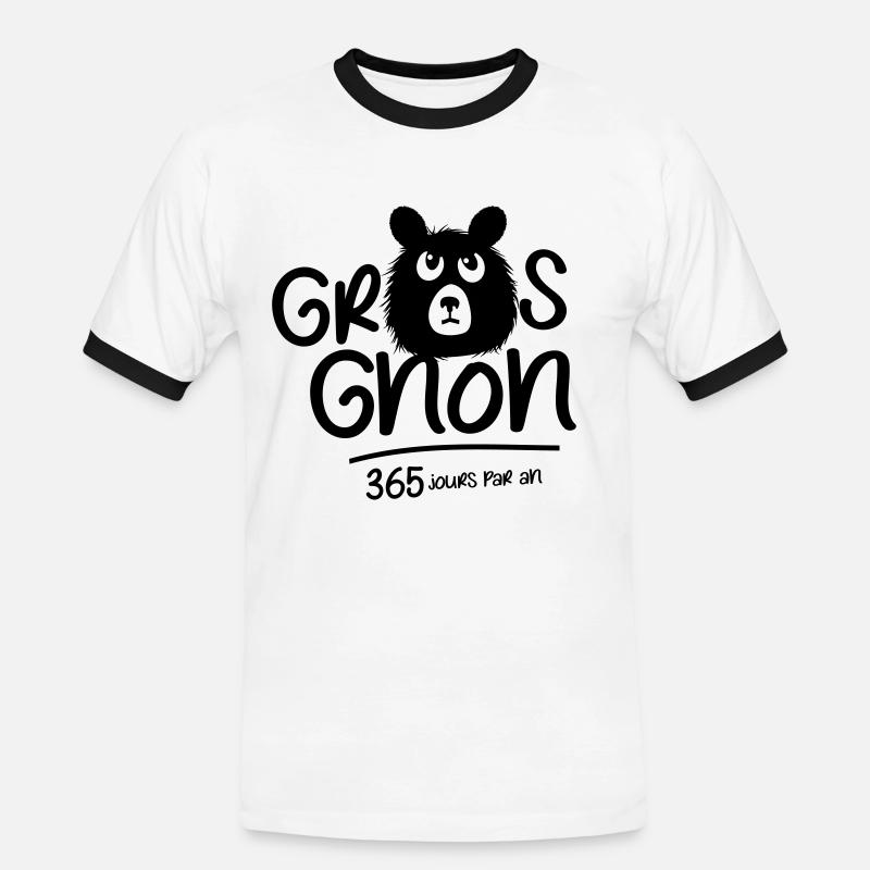 Grumpy bear 365 days a year! - Men's Ringer Shirt - white/black