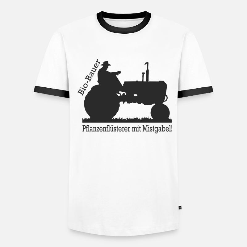 Bio bauer Biobauer Geschenk - Männer Kontrast-T-Shirt - Weiß/Schwarz