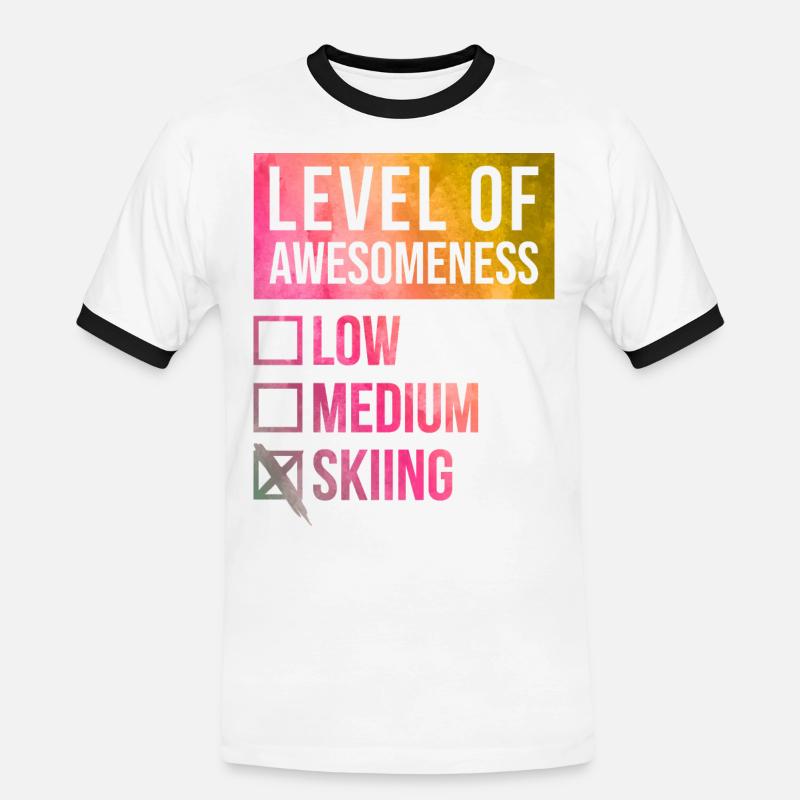 Ski - Men's Ringer Shirt - white/black