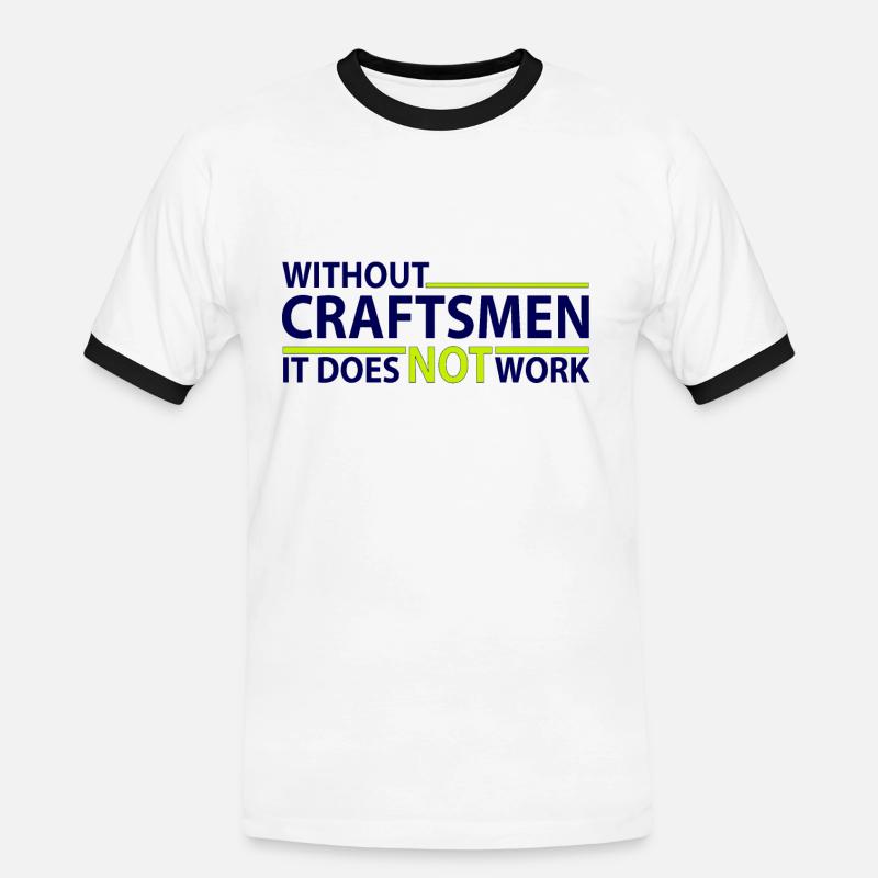 Without Craftsmann - without craftsman - Men's Ringer Shirt - white/black