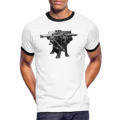 Abrichte Dicktenhobelmaschine - Männer Kontrast-T-Shirt