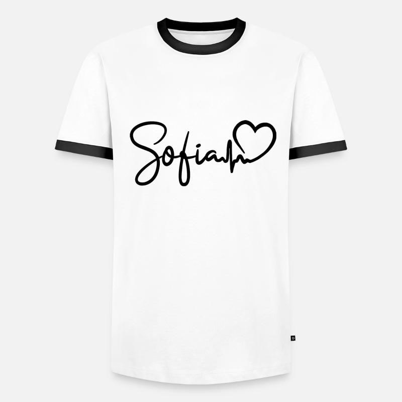 Sofia Herzschlag Bulgarien Sofia - Männer Kontrast-T-Shirt - Weiß/Schwarz
