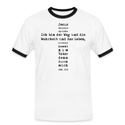 Ich bin der Weg - Johannes 14,6 - Männer Kontrast-T-Shirt
