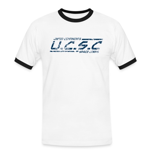 Damaged UCSC Logo Blue - Space Precinct Zero - Men's Ringer Shirt