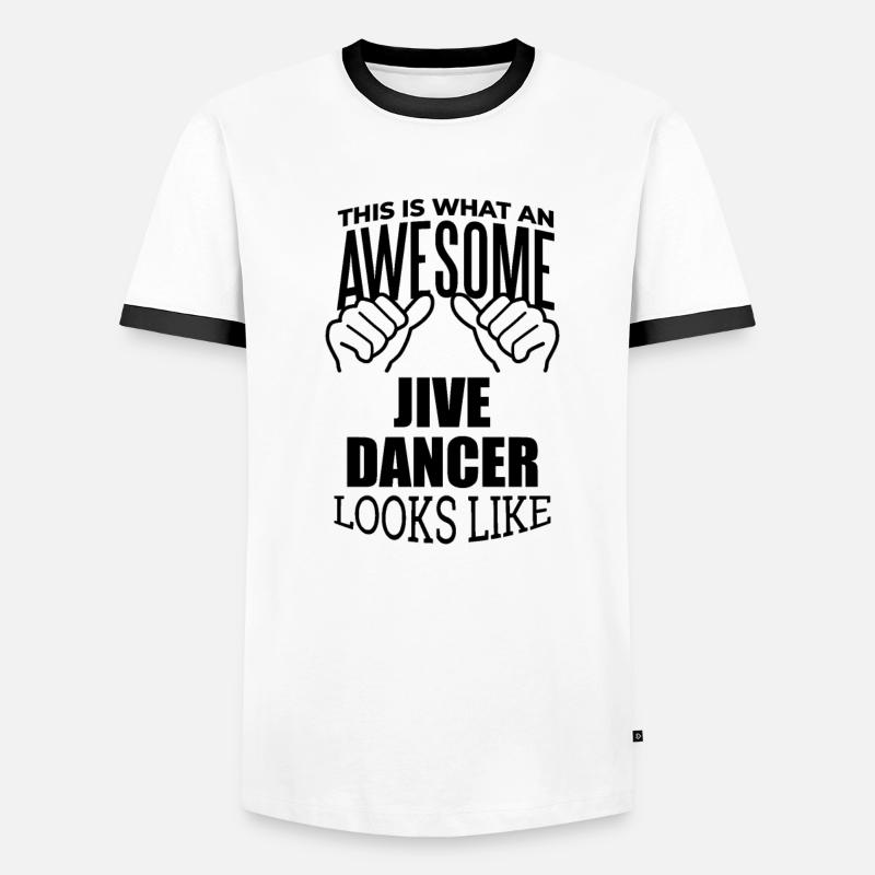Jive - Männer Kontrast-T-Shirt - Weiß/Schwarz