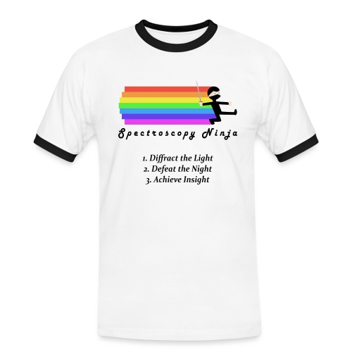 Spectroscopy-Ninja_Spruch - Männer Kontrast-T-Shirt