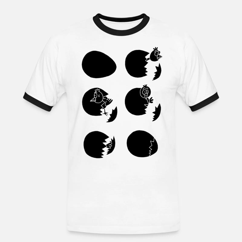 Die Welt entdecken oder nicht (schwarz) - Männer Kontrast-T-Shirt - Weiß/Schwarz