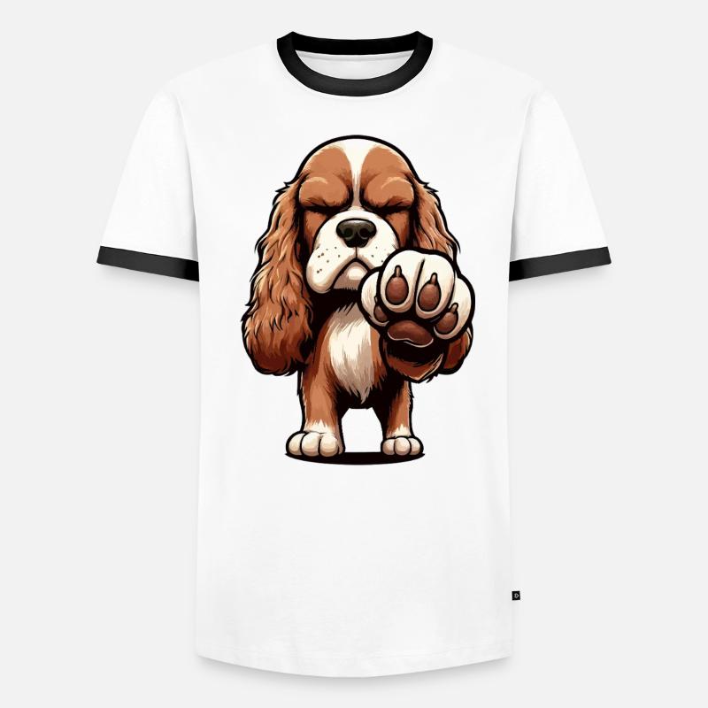 Cocker Spaniel Cockerhund Cocker Spaniel Besitzer - Männer Kontrast-T-Shirt - Weiß/Schwarz